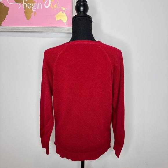 Sweet Romeo Red Women’s Long Sleeve Crew Neck Sweater (XS) - Picture 4 of 6
